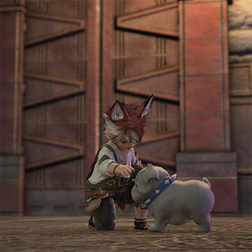 With his pup